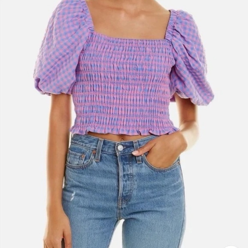 Endless Rose Gingham Smocked Top